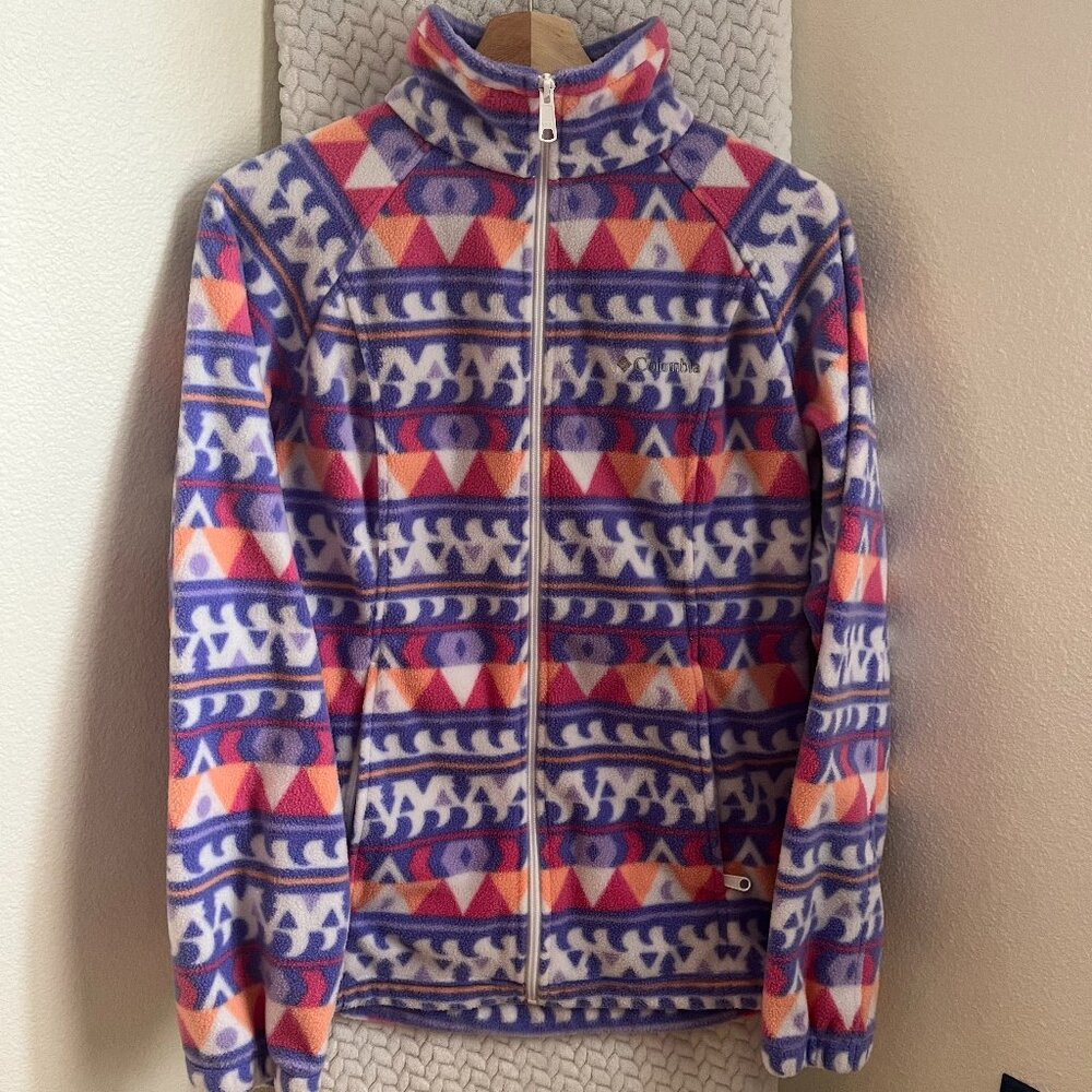 Columbia colorful fleece zip up